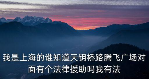 上海市文化產業法制研究所，我是上海的誰知道天鑰橋路騰飛廣場對面有個法律援助嗎我有法