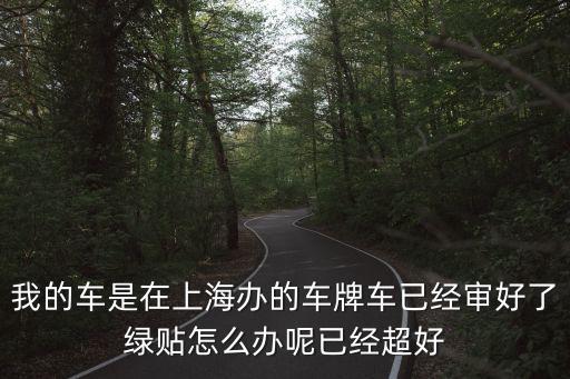 上海市不派發綠牌，廈門牌照的車現在還能在上海辦環保綠標么聽說現在不發了