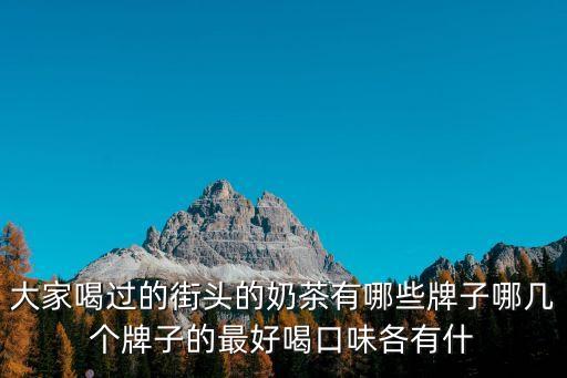 大家喝過的街頭的奶茶有哪些牌子哪幾個牌子的最好喝口味各有什