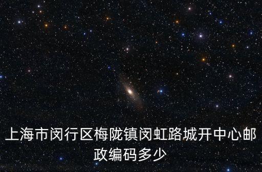 上海市閔行區梅隴鎮閔虹路城開中心郵政編碼多少