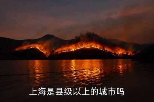 上海是縣級以上的城市嗎