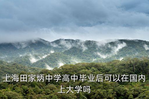 上海田家炳中學(xué)高中畢業(yè)后可以在國(guó)內(nèi)上大學(xué)嗎