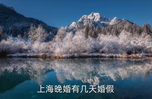 2020上海市婚假晚婚，上海晚婚有幾天婚假