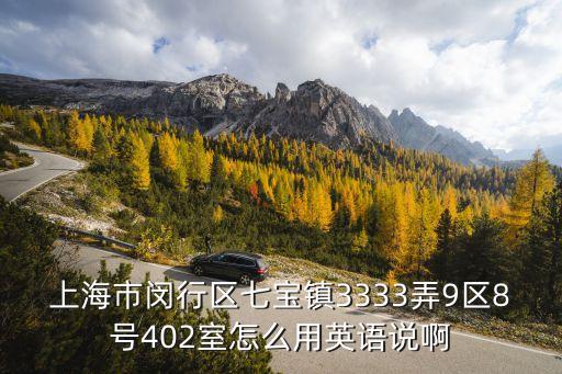 上海市閔行區七寶鎮3333弄9區8號402室怎么用英語說啊
