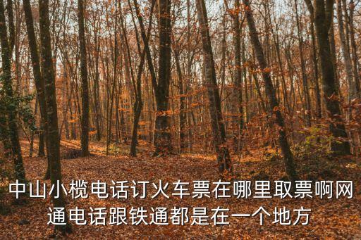 中山小欖電話訂火車票在哪里取票啊網通電話跟鐵通都是在一個地方