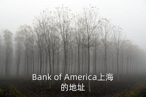 興業銀行官網上海市地址，Bank of America上海的地址