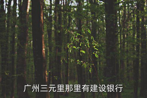 廣州三元里那里有建設銀行