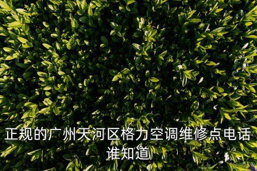 廣州格力空氣能售后電話號碼，正規的廣州天河區格力空調維修點電話誰知道