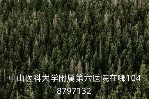 中山醫科大學附屬第六醫院在哪1048797132