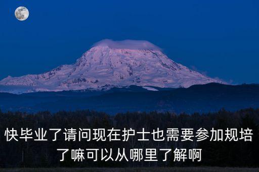 快畢業了請問現在護士也需要參加規培了嘛可以從哪里了解啊