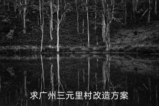 求廣州三元里村改造方案