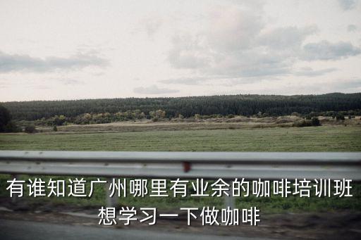 廣州咖啡愛好，廣州哪里可以學做咖啡