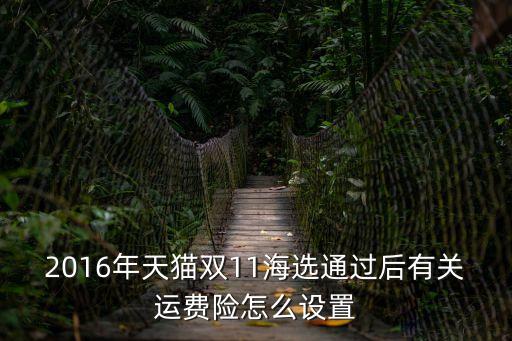 2016年上海市國學達人初賽試卷，2016年天貓雙11海選通過后有關運費險怎么設置