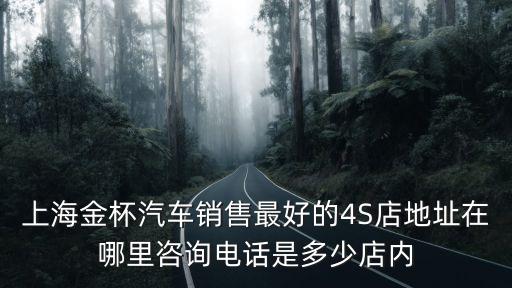 上海金杯汽車銷售最好的4S店地址在哪里咨詢電話是多少店內
