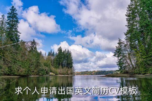 求個人申請出國英文簡歷CV模板