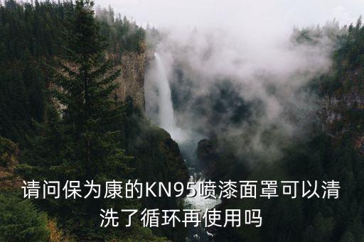 請問保為康的KN95噴漆面罩可以清洗了循環再使用嗎