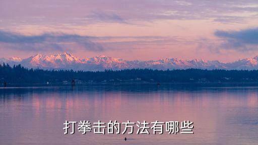 拳擊動作，打拳擊的方法有哪些