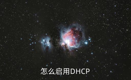 啟用dhcp，怎么開(kāi)啟DHCP