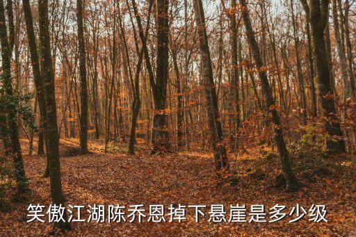 笑傲江湖陳喬恩掉下懸崖是多少級