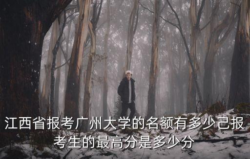 江西省報考廣州大學的名額有多少己報考生的最高分是多少分