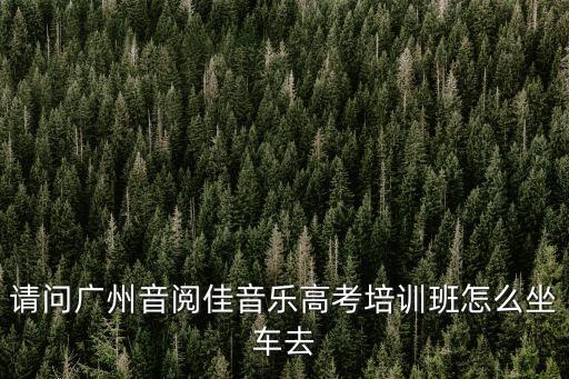 請問廣州音閱佳音樂高考培訓班怎么坐車去