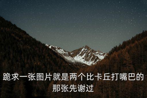 比卡丘圖片，跪求一張圖片就是兩個比卡丘打嘴巴的那張先謝過