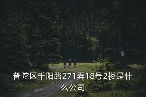 普陀區千陽路271弄18號2樓是什么公司