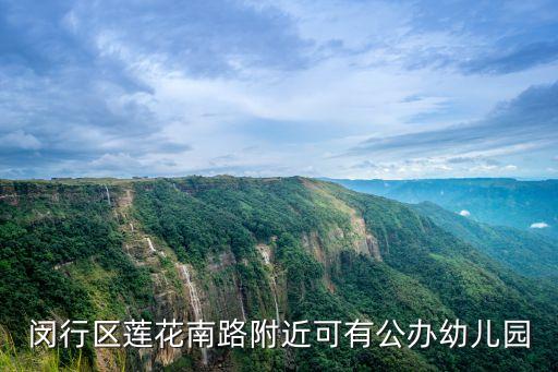 閔行區蓮花南路附近可有公辦幼兒園