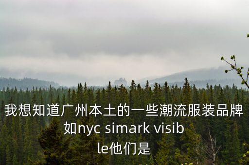 我想知道廣州本土的一些潮流服裝品牌如nyc simark visible他們是