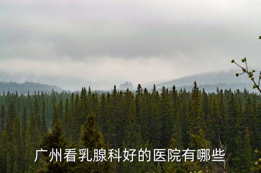 廣東廣州乳腺中心，廣州有個乳腺中心嗎