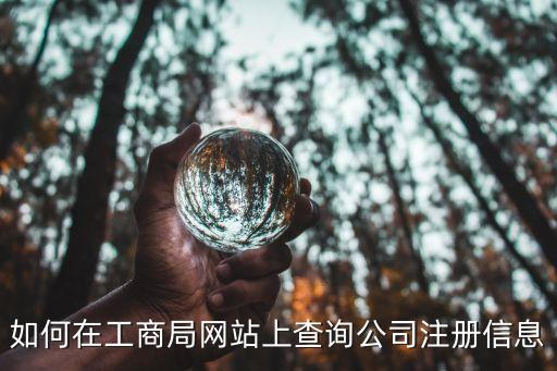 如何在工商局網站上查詢公司注冊信息