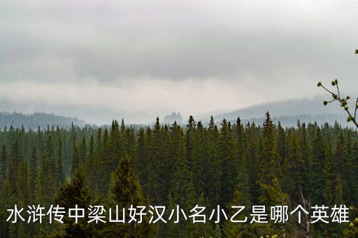 小乙，水滸傳中人稱小乙的是誰