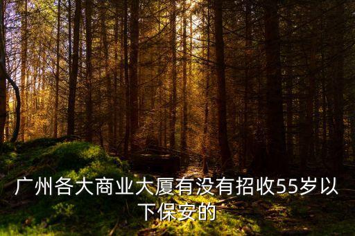 廣州各大商業(yè)大廈有沒有招收55歲以下保安的