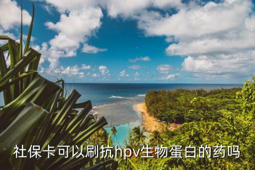 社保卡可以刷抗hpv生物蛋白的藥嗎