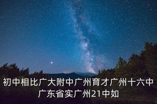 廣州十六中升學率，初中相比廣大附中廣州育才廣州十六中廣東省實廣州21中如