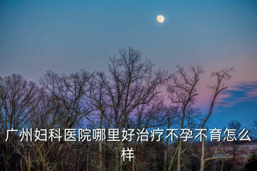 廣州婦科醫(yī)院哪里好治療不孕不育怎么樣