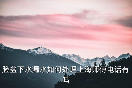 臉盆下水漏水如何處理上海師傅電話有嗎
