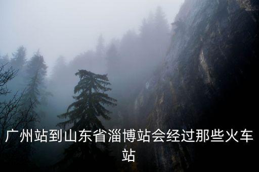 廣州站到山東省淄博站會經過那些火車站