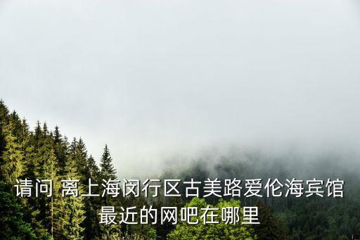請問 離上海閔行區古美路愛倫海賓館最近的網吧在哪里