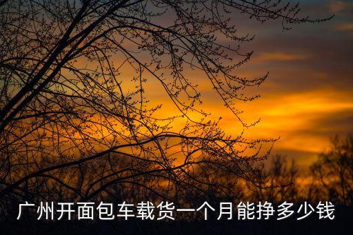 廣州開面包車載貨一個月能掙多少錢
