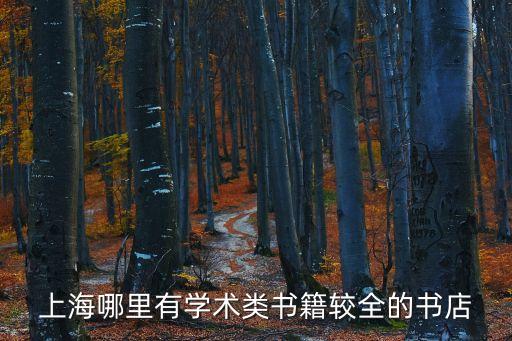上海哪里有學(xué)術(shù)類書籍較全的書店