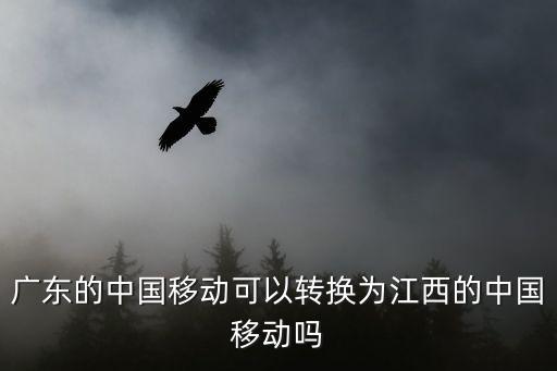 廣東的中國移動可以轉換為江西的中國移動嗎