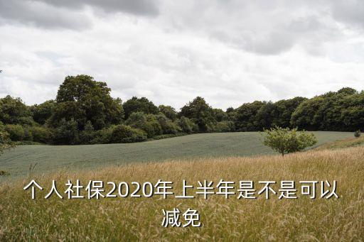 廣州2020年社保優惠，個人社保2020年上半年是不是可以減免