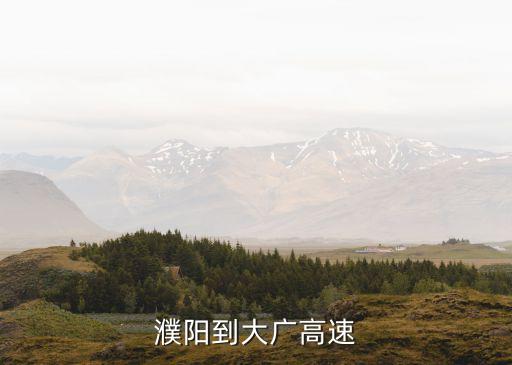 濮陽到大廣高速