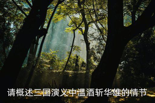 溫酒斬華雄的故事，溫酒斬華雄的故事梗概