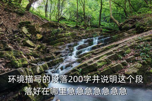 環(huán)境描寫200字，環(huán)境描寫的段落200字并說明這個段落好在哪里急急急急急急急