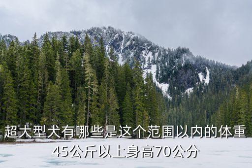 超大型犬有哪些是這個范圍以內的體重45公斤以上身高70公分