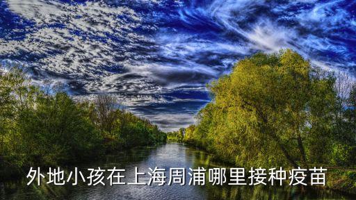 上海市合慶鎮打疫苗地方，外地小孩在上海周浦哪里接種疫苗