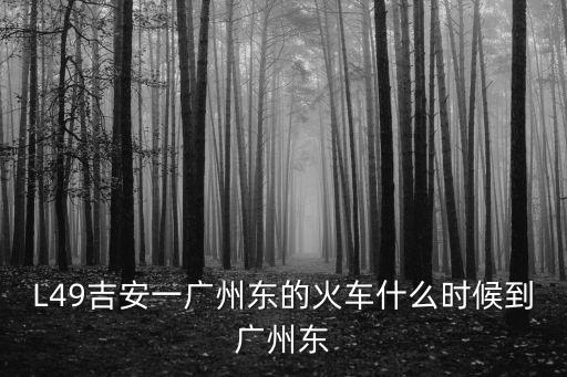 L49吉安一廣州東的火車什么時(shí)候到廣州東
