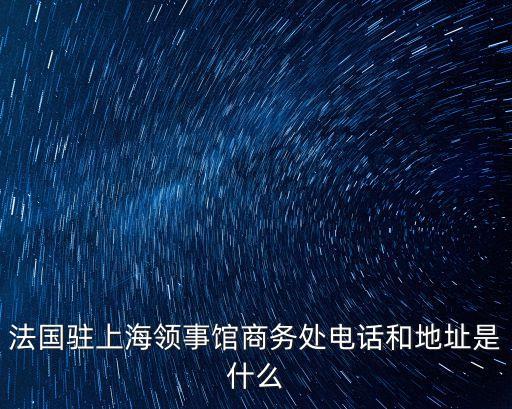 法國駐上海領事館商務處電話和地址是什么